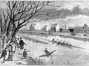 Student_rowing_contest_on_the_Fyris_river_1879